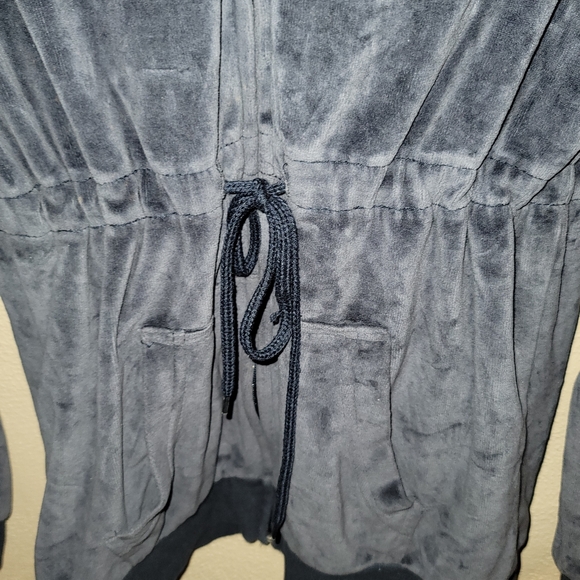 Honey Bunch velvet zip-up hoodie w/ adjusting Drawstring waistline - Picture 3 of 6